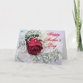 Rose und Spitze für Mama MD 4 z Karte