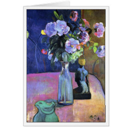 Rose und Statuette von Gauguin