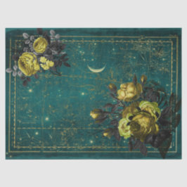 Rose und Sterne Seidenpapier