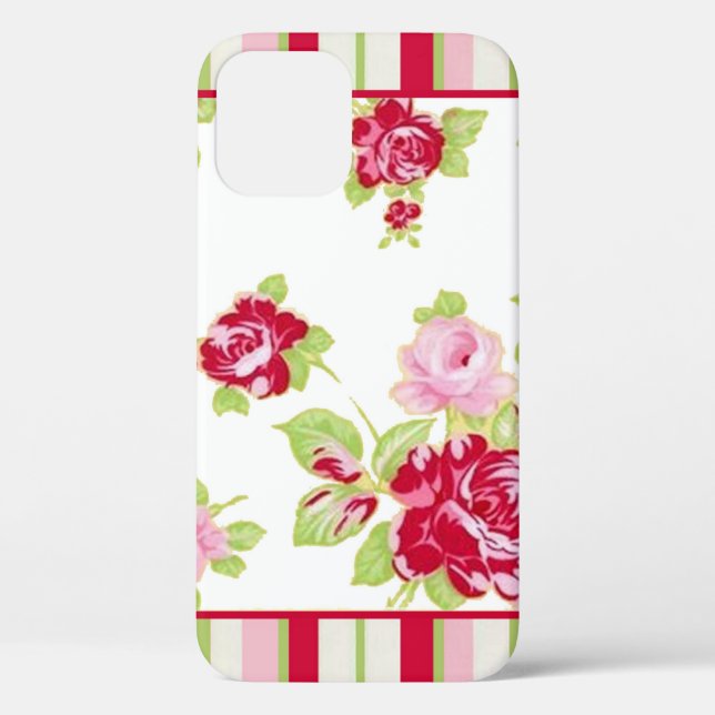 Rose und Streifen Case-Mate iPhone Hülle (Rückseite)