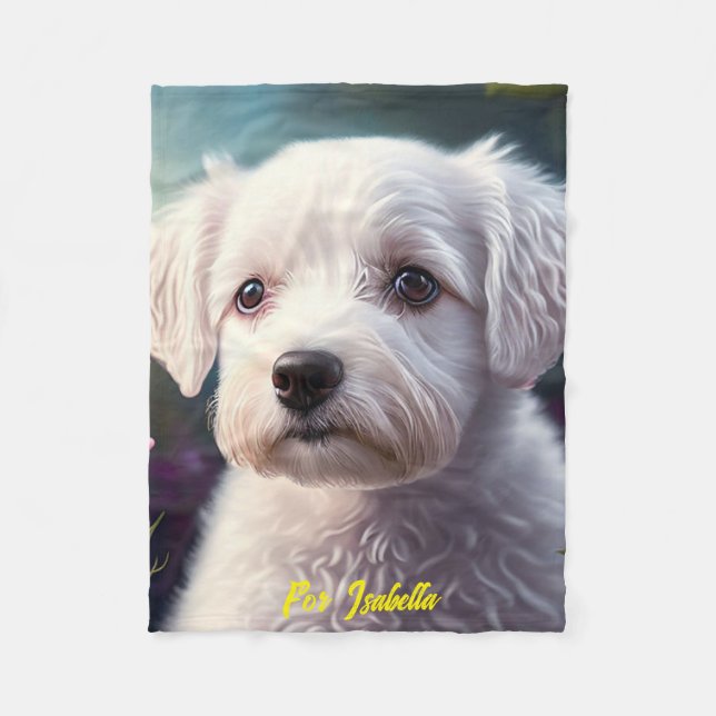 Rose und Sweet Hunde Collection Fleecedecke (Vorderseite)