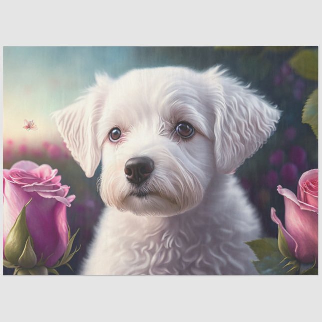 Rose und Sweet Hunde Collection Seidenpapier (Vorderseite)