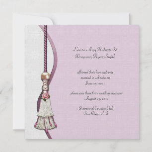 Rose und Tassel Post Hochzeit Einladung