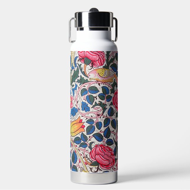 Rose und Vogel, William Morris Trinkflasche (Vorderseite)
