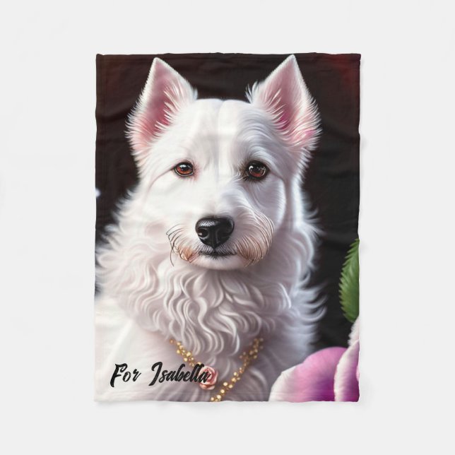Rose und Wildhundeponien Fleecedecke (Vorderseite)