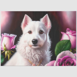 Rose und Wildhundeponien Seidenpapier