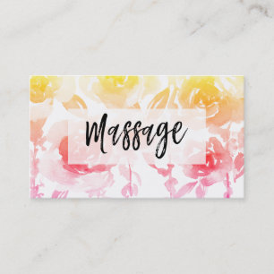 *~* Rose und Wisteria Blume MASSAGE Visitenkarte