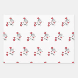 Rose und Zigaretten Geschenkpapier Set