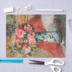 Rose und Zwerge in einer Vase Renoir Seidenpapier
