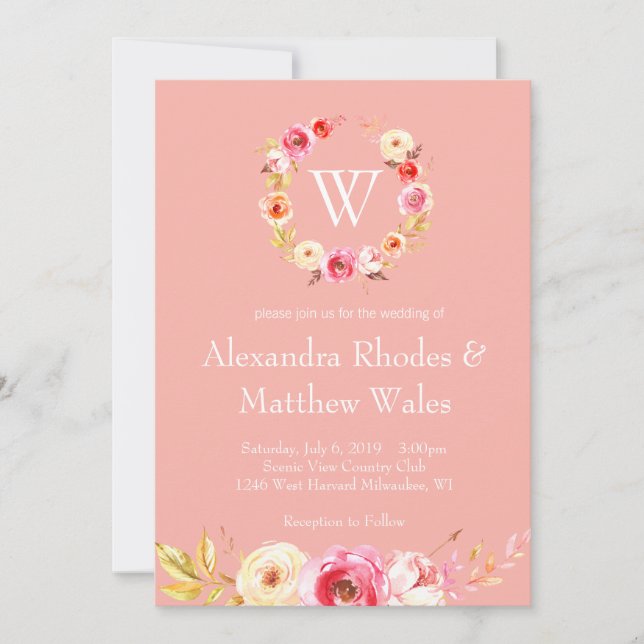 Rose Unity Einladung (Vorderseite)