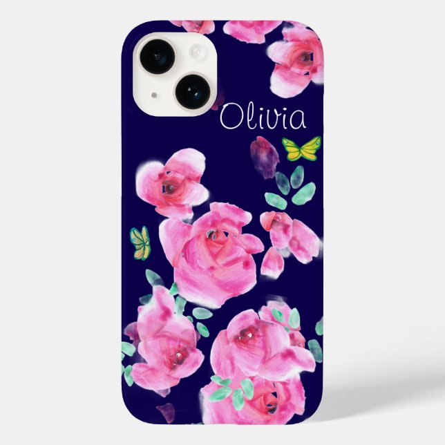 Rose unter der Postkarte Case-Mate iPhone 14 Hülle (Rückseite)