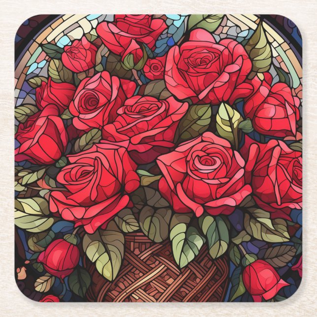 Rose Untersetzer (Vorderseite)