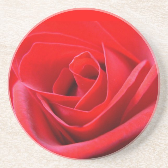 Rose Untersetzer Rote Rose gibt Keepake-Dekoration (Vorne)