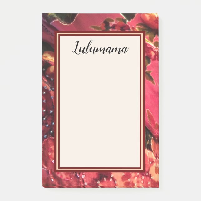 ROSE V2 TONT CHINESISCHES WULSTIGES POST-IT KLEBEZETTEL (Vorderseite)