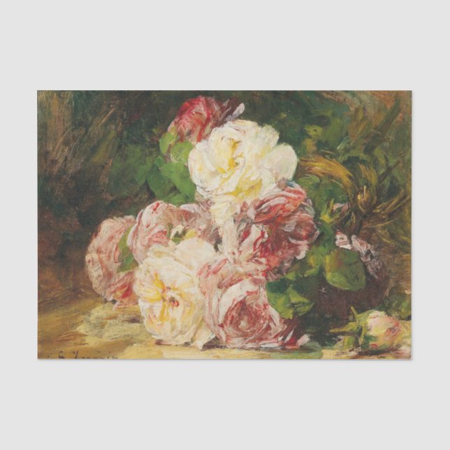 Rose V von Georges Jeannin Tissue Paper Seidenpapier (Vorderseite)