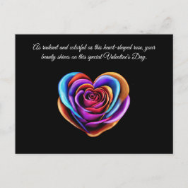 Rose-Valentine- Postkarte