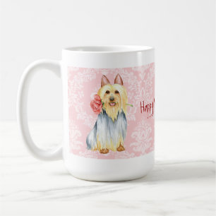 Rose Valentine Silky Terrier Café Mug