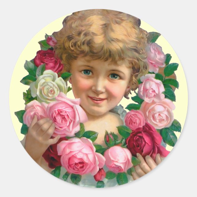 Rose Valentinstag Stickers (Vorderseite)