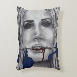 Rose Vampire Woman Goth Originale Kunst Zierkissen