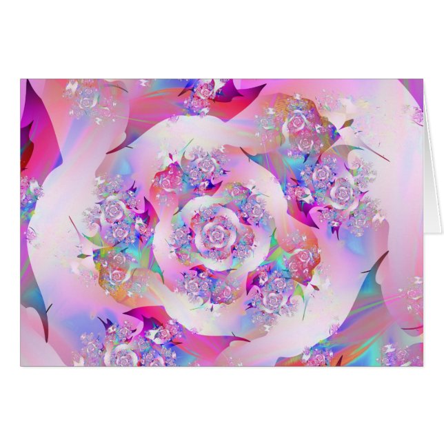 Rose vectoriel rose Fille mignonne (Devant Horizontal)