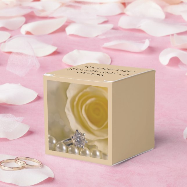 Rose, Verlobung Ring und Perlen Hochzeit Geschenkschachtel (Hochzeit)