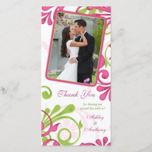 Rose, vert, blanc Merci Mariage Floral