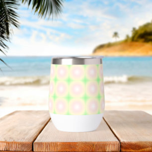 Rose vert pâle Blanc 3D Optique Motif dégradé