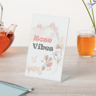 Rose Vibes - Ästhetische Blumenstimmung Sockelschild