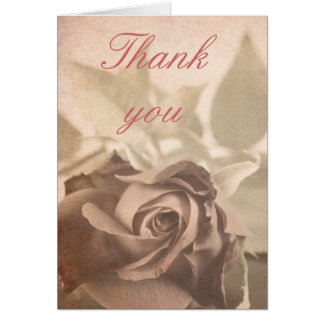 Rose victorienne - Carte de remerciement