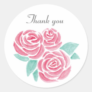 Rose Vielen Dank, Sticker Elegante Rose Vielen Dan