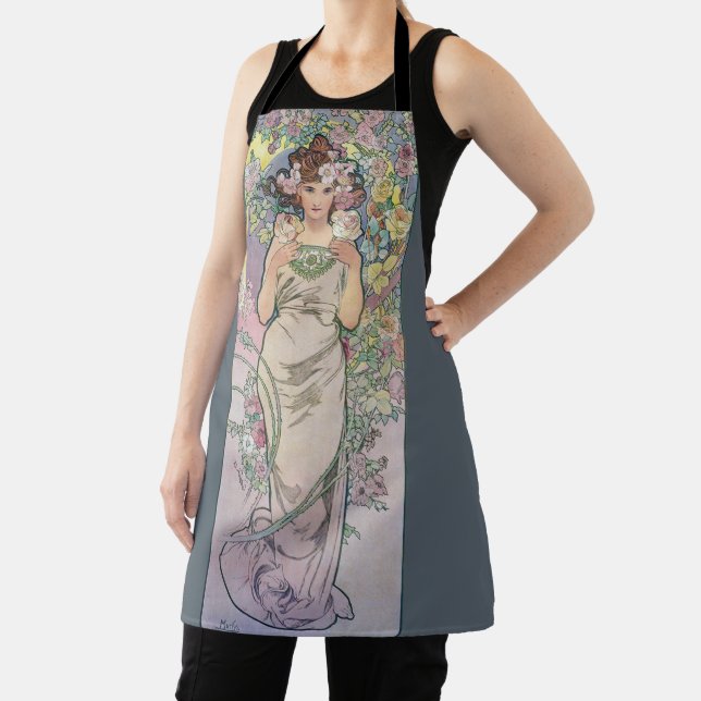 Rose (vier Blume), Alphonse Mucha Schürze (InSitu)