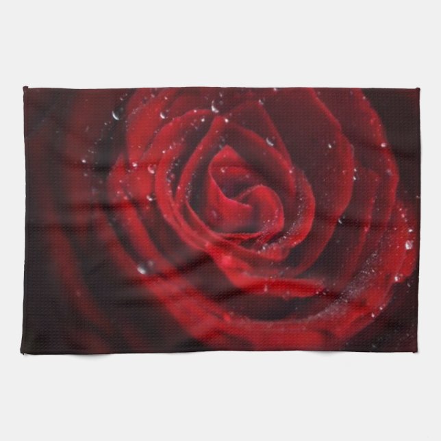 Rose Vines Heart Pattern Flower Peace Love Destiny Geschirrtuch (Horizontal)