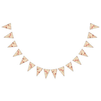 Rose vintage floral drapeaux de Bunting rose et cr