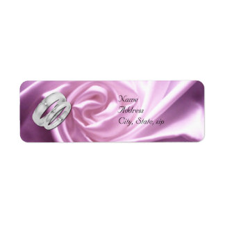 Rose violet Adresse de retour Mariage Étiquettes