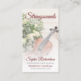 Rose Violine Musician Visitenkarte