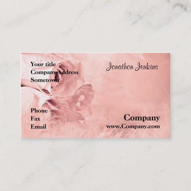Rose Visitenkarte (Vorderseite)