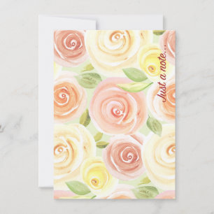 Rose von Aquarellen nur ein Hinweis Dankeskarte