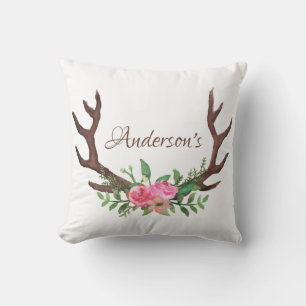 Rose von Blumenmooren, Wasserfarben und -florieren Kissen