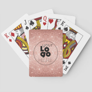 Rose von Business-Logos: Gold Glitzer-Kartenspiele Spielkarten
