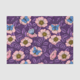 Rose von Hunden und Schmetterlinge in rosa und lil Seidenpapier