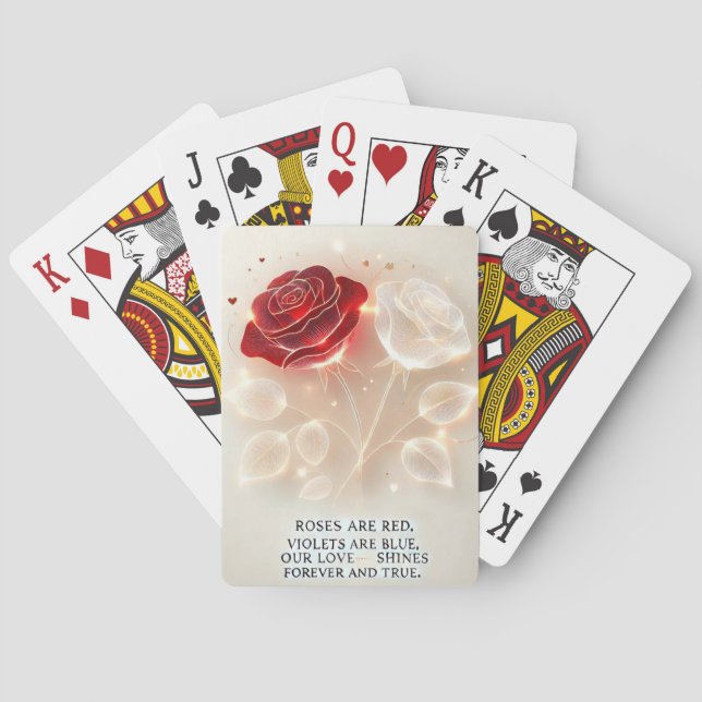 Rose von Licht und Liebe" Spielkarten (Rückseite)