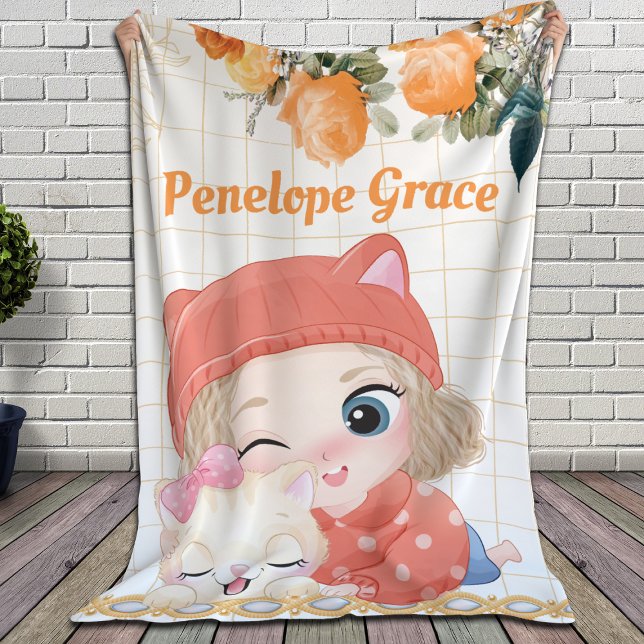 Rose von Mädchen und Katzen Orange + Individuelle  Sherpadecke (Von Creator hochgeladen)