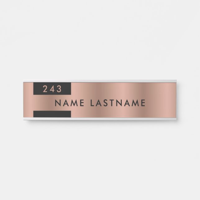 Rose von Minimalistischen Imitaten Name des Golden Türschild (Vorderseite )