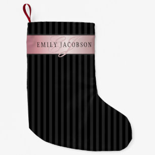 Rose von mit Monogramm Imitaten Gold   Schwarze un Kleiner Weihnachtsstrumpf