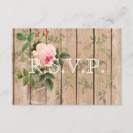 Rose von Orleans Ecru Wedding RSVP Card Karte