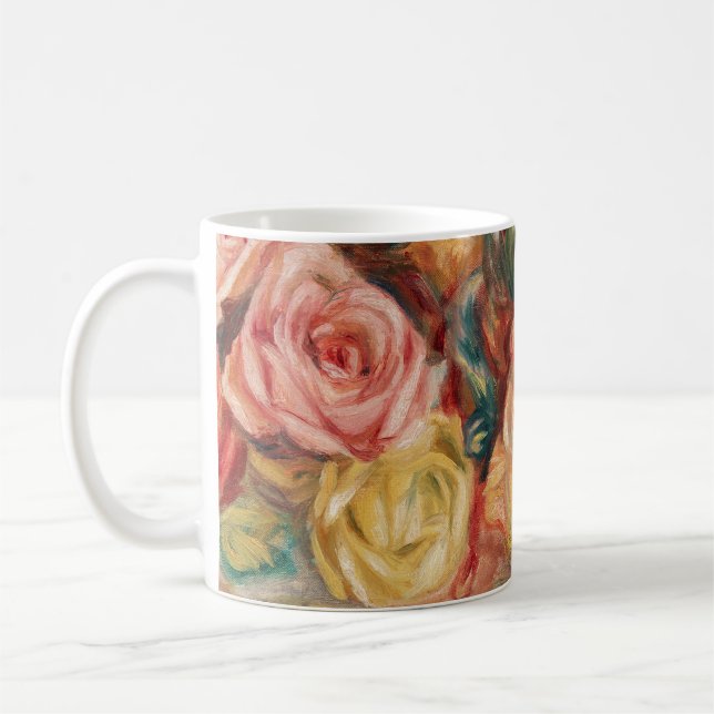 Rose von Renoir Impressionist Painting Kaffeetasse (Links)