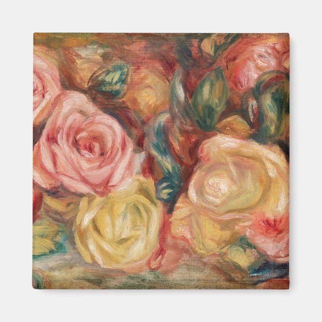 Rose von Renoir Impressionist Painting Magnet (Vorne)