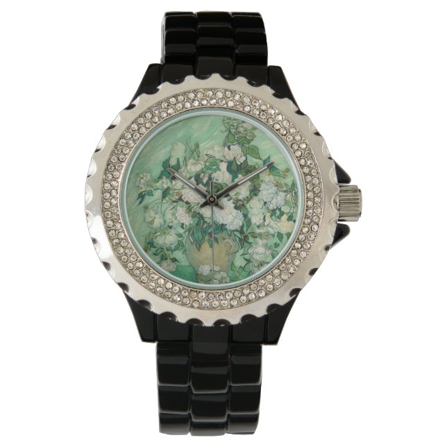 Rose von Vincent Van Gogh Armbanduhr (Vorderseite)