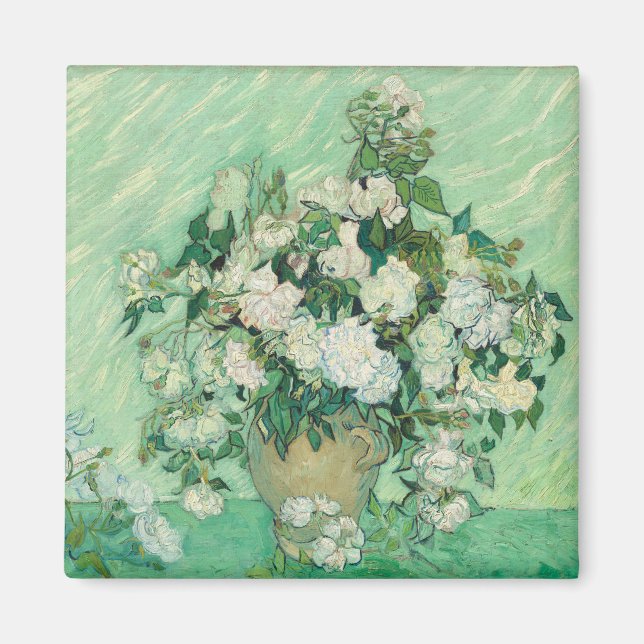 Rose von Vincent Van Gogh Magnet (Vorne)