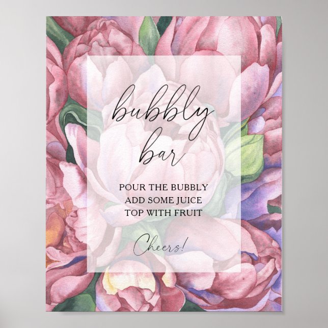 Rose von Wasserfarben - Bar Poster (Vorne)